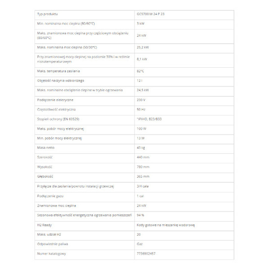 Pakiet Bosch kocioł gazowy kondensacyjny dwufunkcyjny Condens GC5700i 24/30 C 24 kW + regulator EasyControl CT200 + SPS do szachtu 8734100873