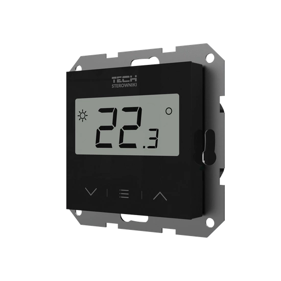 Regulator pokojowy bezprzewodowy do ramki F-8z czarny Tech WG.11.0641
