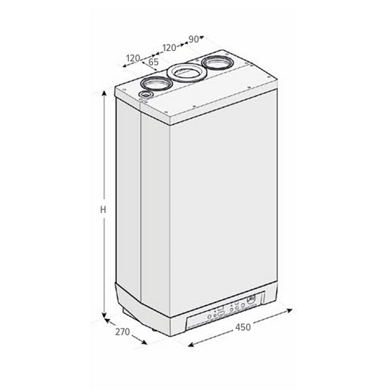 Kocioł gazowy kondensacyjny jednofunkcyjny Kompakt HR eco 24 kW Solo ACV Atlantic 784347
