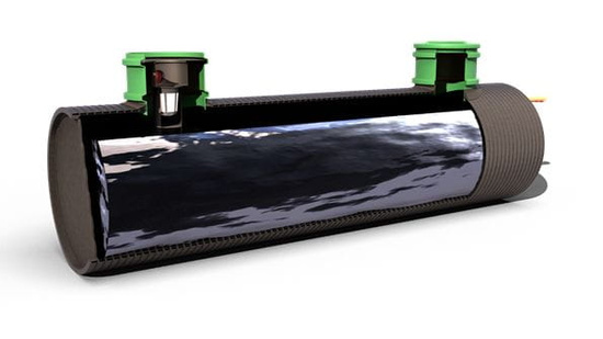 Zbiornik na deszczówkę HDPE Z 7m3, zbiornik dwupłaszczowy + filtr Wobet 0286