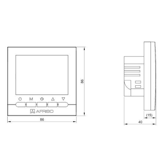 Programowalny termostat pokojowy RT 10 D-230 Afriso 86062