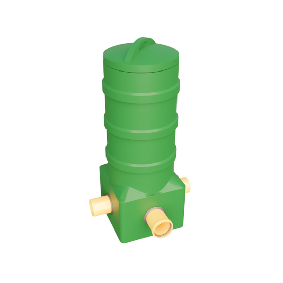 Zestaw oczyszczalni drenażowej 3,5m3 HDPE R do 6 osób, 2 komorowy, filtr, SR-3, 60mb rur i geowłókniny Wobet 0350