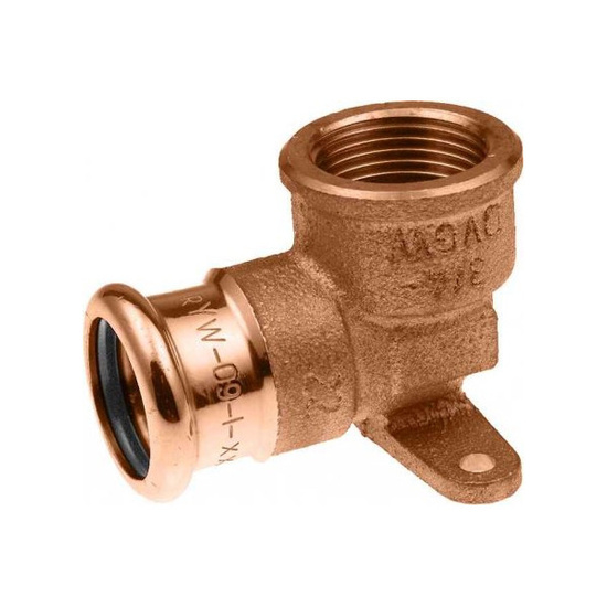 Kolano ścienne z uszami Copper Woda GW 1/2" x 15 mm L=35 mm KAN-therm Press 2265286001