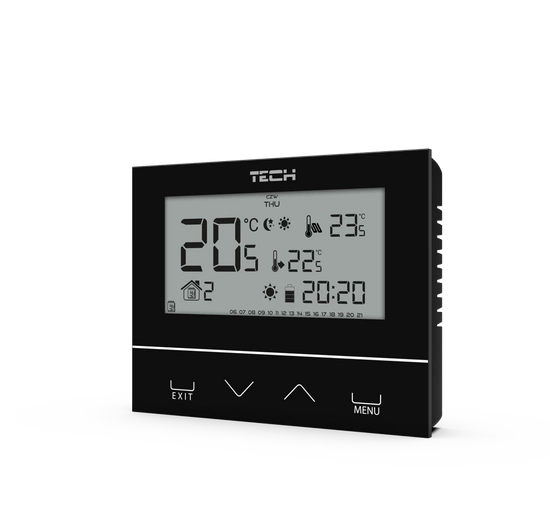 Regulator pokojowy przewodowy dwustanowy ST-292 v3 czarny Tech WG.11.0436