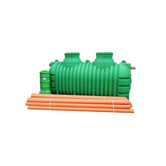 Zestaw oczyszczalni drenażowej 3m3 HDPE R do 4 osób, 2 komorowy, filtr, SR-3P, 24mb rur i 26mb geowłókniny + pakiety rozsączające PRO-1R - 24mb Wobet 0346