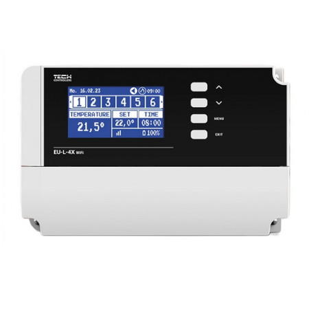 Sterownik zaworów termostatycznych 8 stref L-4X WiFi biały Tech WG.20.0176