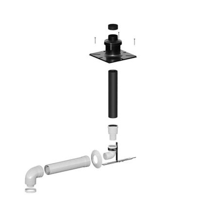 Zestaw kominowy przyłączeniowy do szachtu 60/100 mm Ricom ZB-12