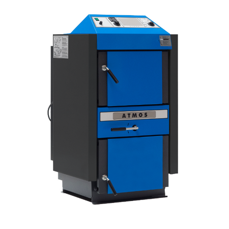 Kocioł zgazujący węgiel i drewno Kombi 18 kW z wentylatorem wyciągowym Atmos AC16S