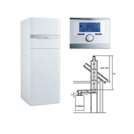 Pakiet kocioł gazowy kondensacyjny jednofunkcyjny Vaillant ecoCOMPACT VSC 306/4 150 + multiMATIC 700 + SPS SZ 0010018223