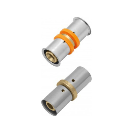 Łącznik mosiężny 25 mm z pierścieniem zaprasowywanym KAN-therm ultraPRESS 1009042055