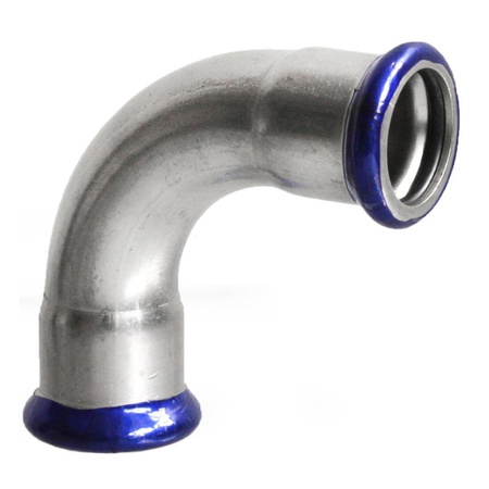 Kolano dwukielichowe zaprasowywane 22 mm 90 st. VESBO INOX STEEL IZ2K90-22