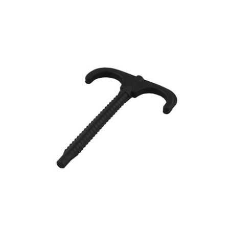 Hak podłogowy podwójny L-100 czarny Aquer