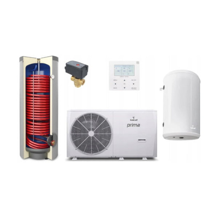 Pakiet pompa ciepła monoblok Galmet Prima 3F 16GT + wymiennik Tower Grand SGW(S) 300 + bufor SG(B) 60 + zawór 3-drogowy SG-000056