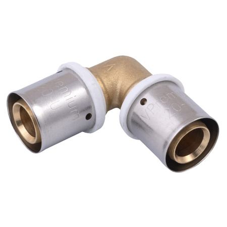 Kolano redukcyjne mosiężne zaprasowywane 20 x 16 mm 90 st. VESBO Press U ZKR2016