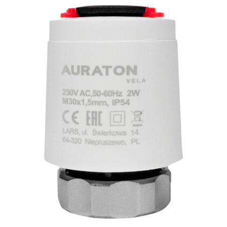 Siłownik termoelektryczny Vela M30 x 1,5 mm NC AURATON AUR00VEL00000