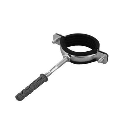 Obejma metalowa z gumą 6" pojedyncza