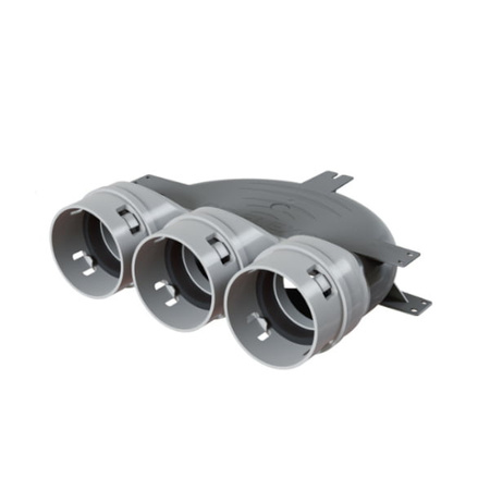 Skrzynka rozprężna 3x75/123mm nyplowa podłogowa Pe-flex