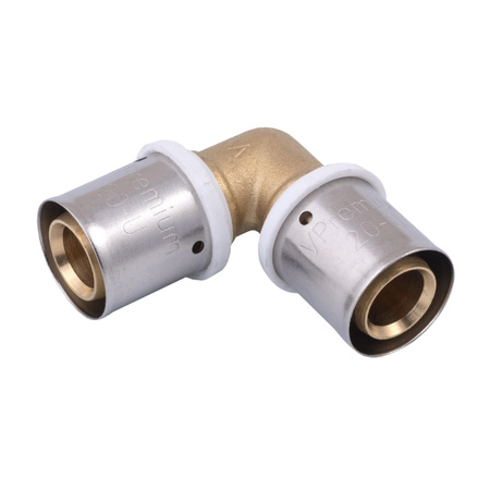 Kolano mosiężne zaprasowywane 20 mm 90 st. VESBO Press U ZK20