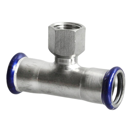 Trójnik zaprasowywany GW 22 x 3/4" VESBO INOX STEEL IZTW-223422