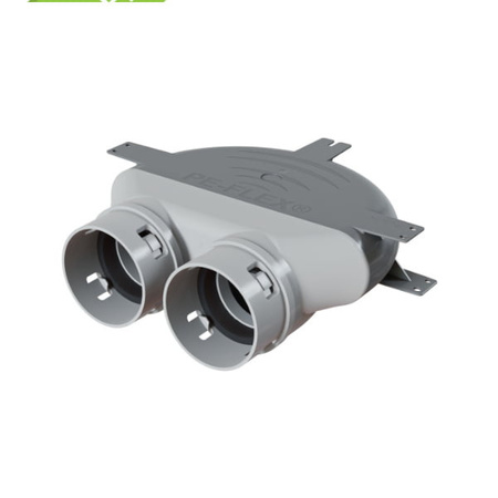 Skrzynka rozprężna 2x75/123mm nyplowa sufitowa Pe-flex