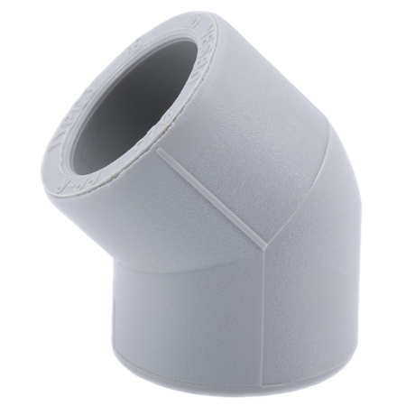 Kolano zgrzewane PP-R 50 mm 45 st. VESBO PP 308-50-V