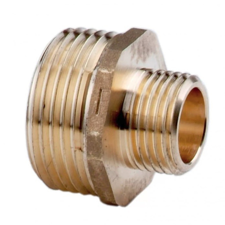 Nypel redukcyjny mosiężny 1 1/2" x 1 1/4" Ferro R023301052