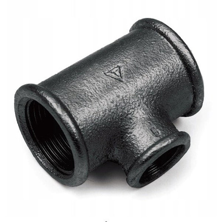 Trójnik redukcyjny czarny 2" x 1" Gebo 130-36S