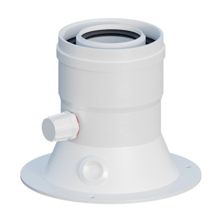 Adapter prosty redukowany 80/125 x 60/100 mm kotła Bosch z króćcami pomiarowymi Ricom 3.012091CES