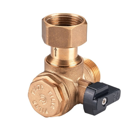 Zawór kulowy kątowy z filtrem i zaw. zwrotnym do podłączenia kotła gazowego Eryk 3/4" Calido CA/ZKKN-DPKF 20