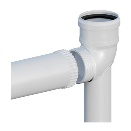 Kolano kominowe skręcane 60 mm 87 st. na podstawie z przedłużeniem 0,5 m Ricom 10060PBS2