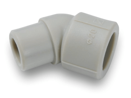 Kolano nyplowe zgrzewane PP 32 mm 45 st. DETAL-MET KOLN45/32