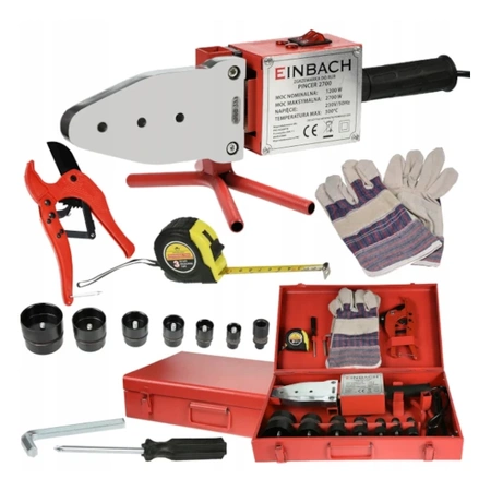 Zgrzewarka do rur PCV PP 16-63mm PINCER 2700 + akcesoria Einbach 518767