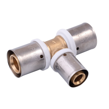 Trójnik redukcyjny mosiężny zaprasowywany 32 x 25 x 32 mm VESBO Press U ZTR322532