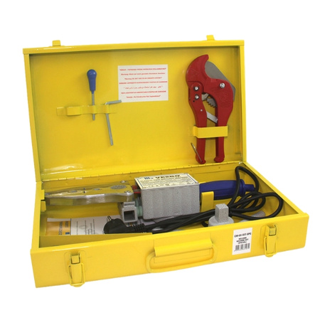 Zgrzewarka do rur 1500 W z nasadkami 20 - 32 stojakiem i nożycami VESBO 01500_