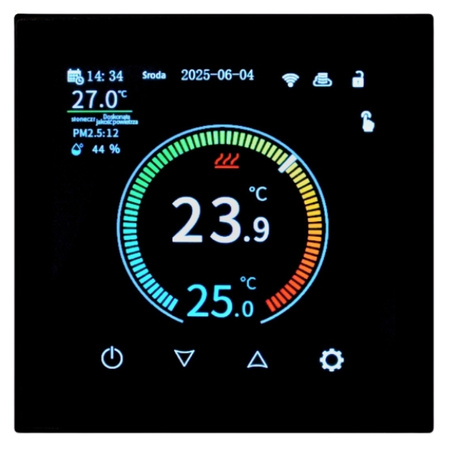 Regulator temperatury tygodniowy podtynkowy Octa WiFi przewodowy AURATON AUR00OCT1WF00
