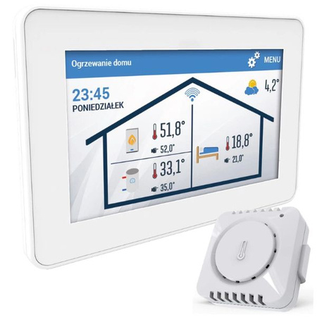 Regulator pokojowy ST-2801 WiFi z komunikacją OpenTherm biały Tech WG.11.0346