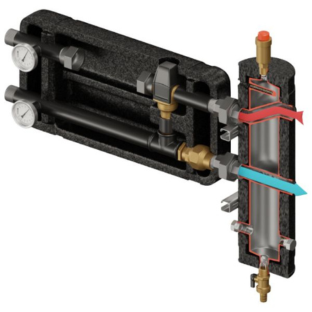 Zestaw hydrauliczny Pluton 500 ze sprzęgłem SHE-CD PRO 55 kW + zawór termostatyczny VTA 372 ESBE Elterm 815500