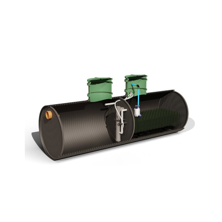 Reaktor biologiczny dwupłaszczowy ZBS-5C HDPE Z 2-komorowy do 5 osób ze sterownikiem EATON Wobet 0318 