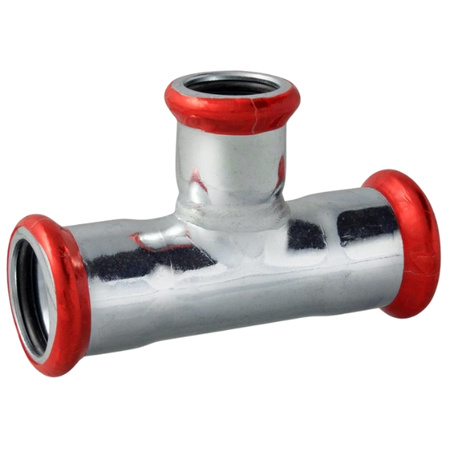 Trójnik redukcyjny zaprasowywany 108 x 42 x 108 mm VESBO CARBON STEEL CZTR-10842108