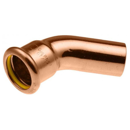 Kolano nyplowe Copper Gas 18 mm 45 st. KAN-therm Press 2263325001