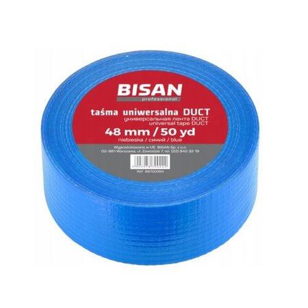 Taśma uniwersalna DUCT 48 mm 50 m niebieska BISAN B870006N