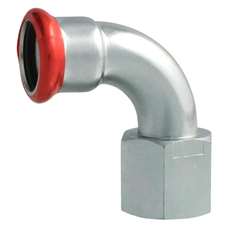 Kolano zaprasowywane GW 28 x 1/2" 90 st. VESBO CARBON STEEL CZKW-2812