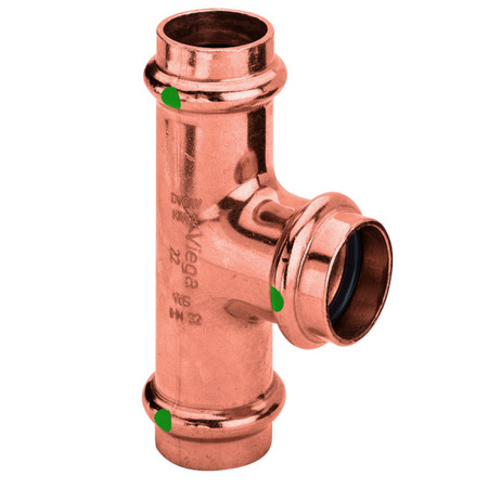 Trójnik miedziany Profipress 18 mm z SC-Contur WODA Viega 291891