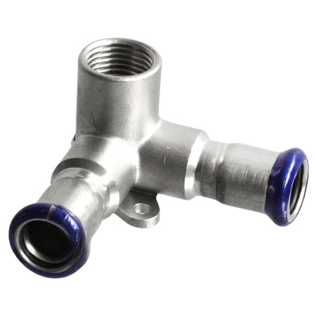 Trójnik ustalony zaprasowywany GW 15 x 1/2" VESBO INOX STEEL IZTNRW-1512