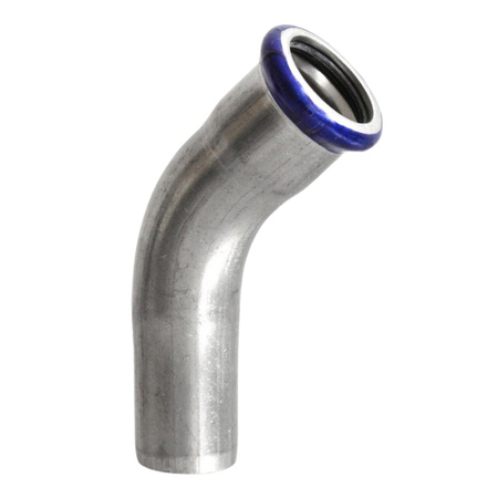 Kolano nyplowe zaprasowywane 22 mm 45 st. VESBO INOX STEEL IZ1K45-22