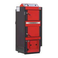 Kocioł kombinowany na drewno i pellet 30 kW z czujnikiem spalin AGF2 i czujnikiem temperatury wody kotłowej KTF20 Atmos DC 30 SPX