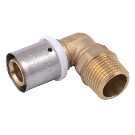 Kolano mosiężne zaprasowywane GZ 16 x 1/2" 90 st. VESBO Press U ZKZ1612