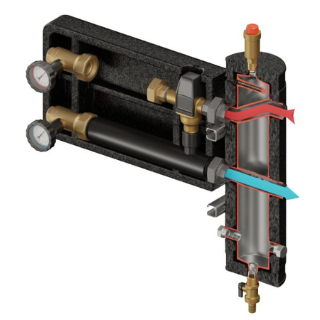 Zestaw hydrauliczny Pluton PRO 300 ze sprzęgłem SHE-CD PRO 55 kW + zawór termostatyczny VTA 322 ESBE Elterm 819300