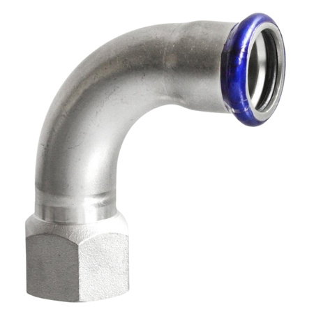 Kolano zaprasowywane GW 15 x 1/2" 90 st. VESBO INOX STEEL IZKW-1512