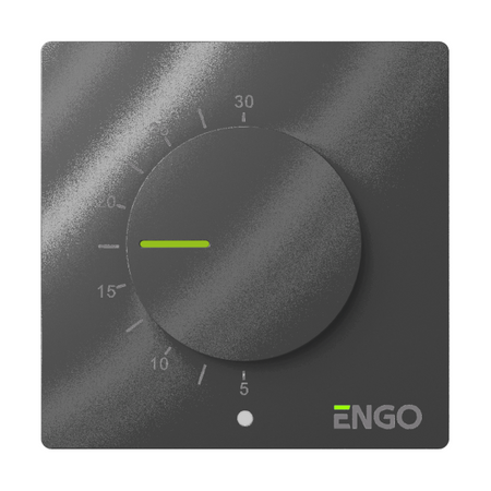 Regulator temperatury z pokrętłem przewodowy natynkowy ESIMPLE230B czarny Engo 932332986